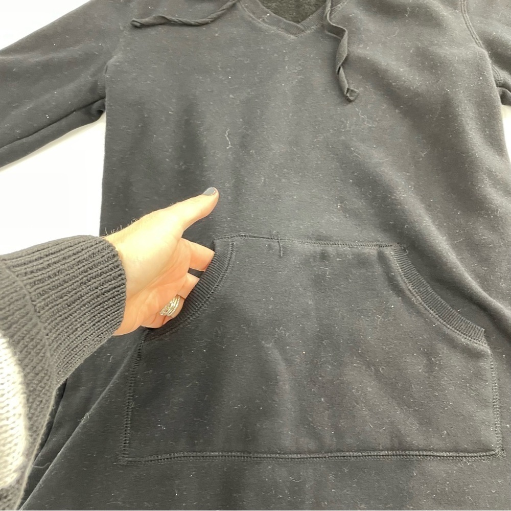 Tahari Soft Fleece Lined Hoodie Tunic / Mini Dress - Picture 5 of 11